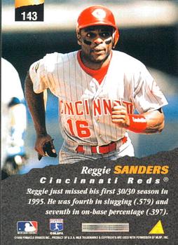 1996 Pinnacle #143 Reggie Sanders Back