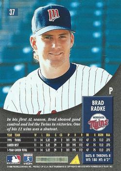 1996 Pinnacle #37 Brad Radke Back