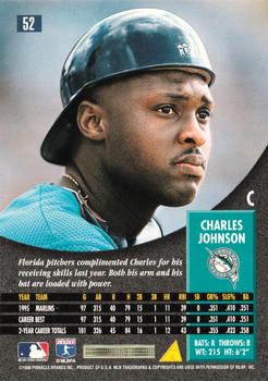 1996 Pinnacle #52 Charles Johnson Back
