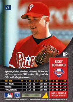 1996 Pinnacle #73 Ricky Bottalico Back