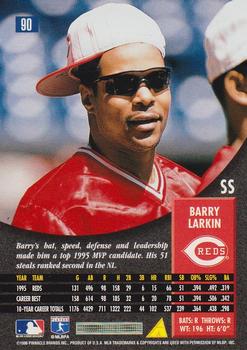 1996 Pinnacle #90 Barry Larkin Back