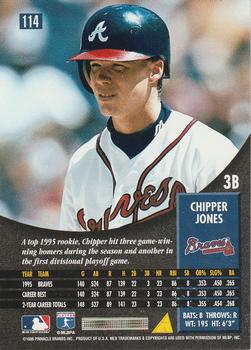 1996 Pinnacle #114 Chipper Jones Back