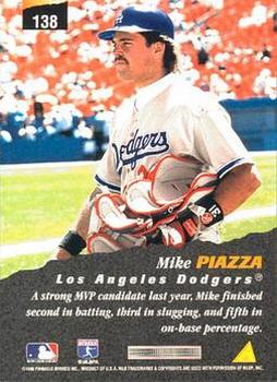 1996 Pinnacle #138 Mike Piazza Back