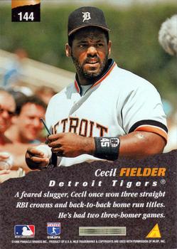 1996 Pinnacle #144 Cecil Fielder Back