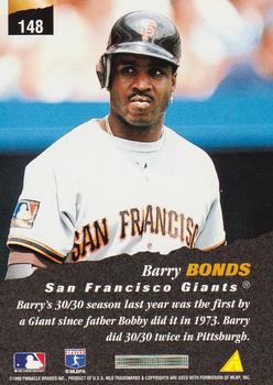 1996 Pinnacle #148 Barry Bonds Back