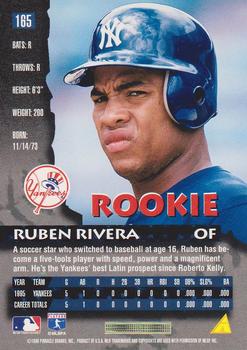 1996 Pinnacle #165 Ruben Rivera Back