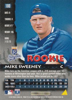 1996 Pinnacle #180 Mike Sweeney Back