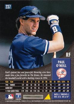 1996 Pinnacle #237 Paul O'Neill Back