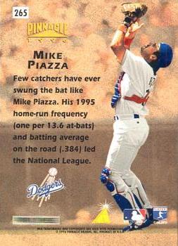 1996 Pinnacle #265 Mike Piazza Back