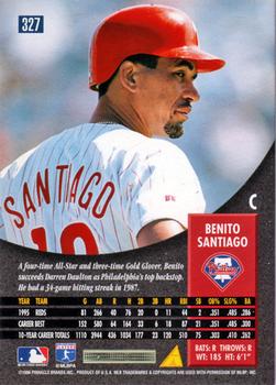 1996 Pinnacle #327 Benito Santiago Back