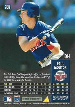 1996 Pinnacle #335 Paul Molitor Back