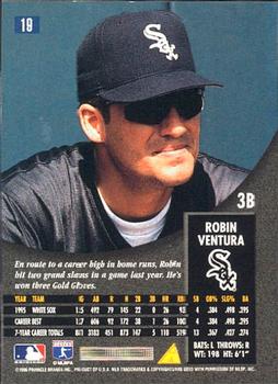 1996 Pinnacle #19 Robin Ventura Back