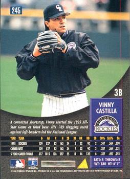 1996 Pinnacle #245 Vinny Castilla Back