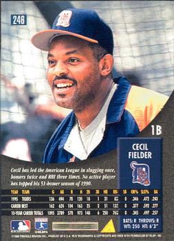 1996 Pinnacle #246 Cecil Fielder Back