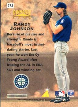 1996 Pinnacle #273 Randy Johnson Back