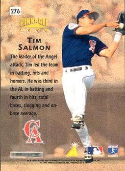 1996 Pinnacle #276 Tim Salmon Back