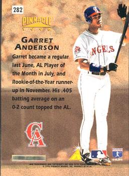 1996 Pinnacle #282 Garret Anderson Back