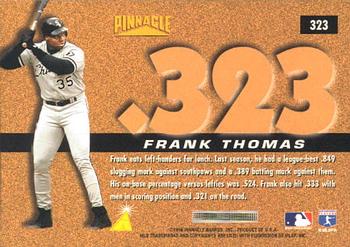 1996 Pinnacle #323 Frank Thomas Back