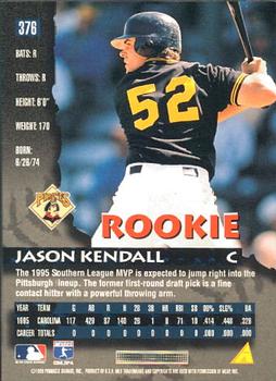 1996 Pinnacle #376 Jason Kendall Back