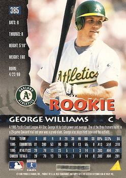 1996 Pinnacle #385 George Williams Back