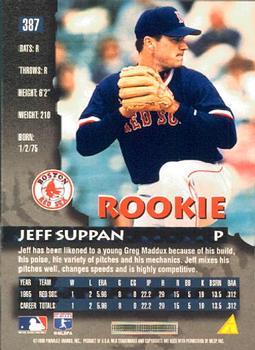 1996 Pinnacle #387 Jeff Suppan Back