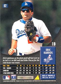 1996 Pinnacle #62 Eric Karros Back