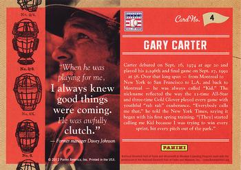2012 Panini Cooperstown - Field Generals #4 Gary Carter Back
