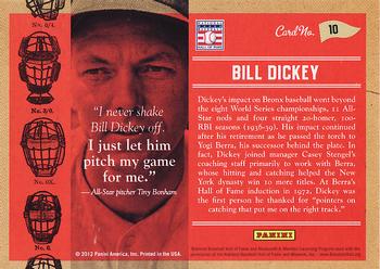2012 Panini Cooperstown - Field Generals #10 Bill Dickey Back