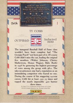 2012 Panini Cooperstown - HOF Classes Induction Year #1 Ty Cobb Back