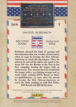 2012 Panini Cooperstown - HOF Classes Induction Year #9 Jackie Robinson Back