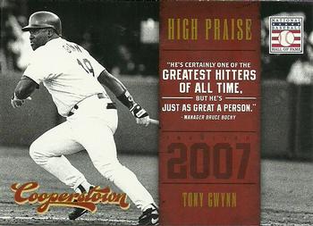 2012 Panini Cooperstown - High Praise #10 Tony Gwynn Front