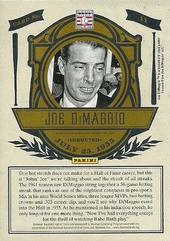 2012 Panini Cooperstown - Induction #11 Joe DiMaggio Back