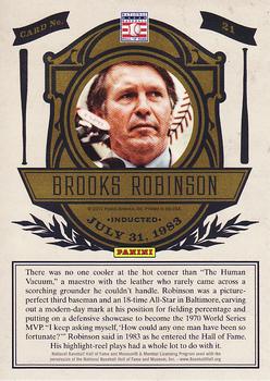 2012 Panini Cooperstown - Induction #21 Brooks Robinson Back