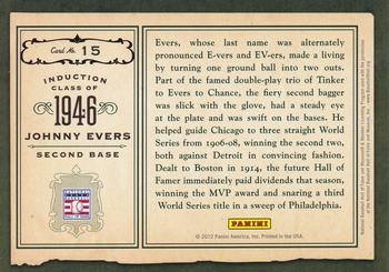 2012 Panini Cooperstown - Museum Pieces #15 Johnny Evers Back