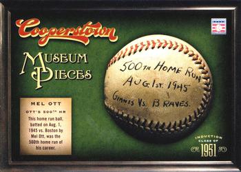 2012 Panini Cooperstown - Museum Pieces #16 Mel Ott Front
