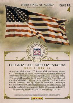 2012 Panini Cooperstown - With Honors #4 Charlie Gehringer Back