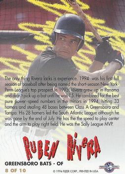 1994-95 Fleer Excel - All-Stars #8 Ruben Rivera Back