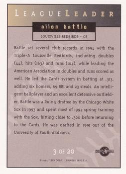 1994-95 Fleer Excel - League Leaders #3 Allen Battle Back