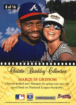 1996 Pinnacle - Christie Brinkley Collection #8 Marquis Grissom Back