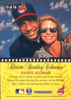1996 Pinnacle - Christie Brinkley Collection #13 Sandy Alomar Back