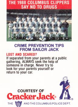 1988 Columbus Clippers Police #17 Turner Ward Back