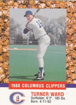 1988 Columbus Clippers Police #17 Turner Ward Front