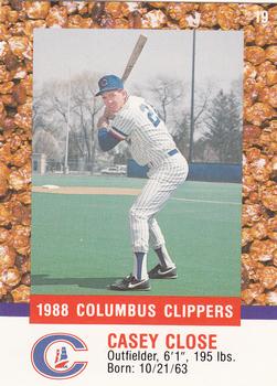 1988 Columbus Clippers Police #19 Casey Close Front