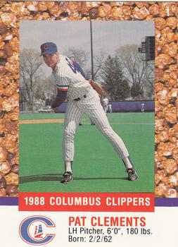 1988 Columbus Clippers Police #1 Pat Clements Front