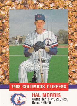 1988 Columbus Clippers Police #21 Hal Morris Front