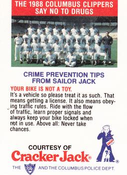1988 Columbus Clippers Police #2 Bill Fulton Back