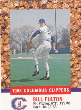 1988 Columbus Clippers Police #2 Bill Fulton Front