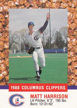 1988 Columbus Clippers Police #3 Matthew Harrison Front