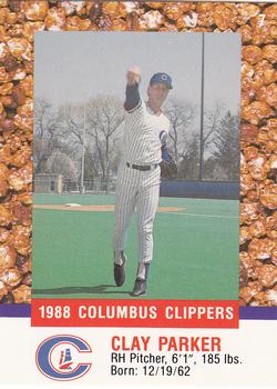1988 Columbus Clippers Police #7 Clay Parker Front