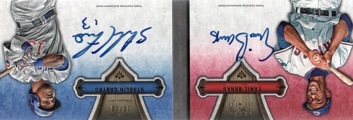 2012 Topps Five Star - Dual Autograph Books #FSBDA-BC Starlin Castro / Ernie Banks Front